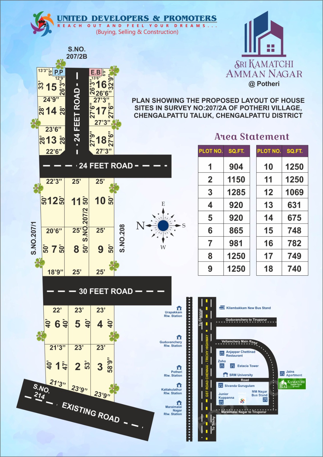 United Garden residential plot layout plan