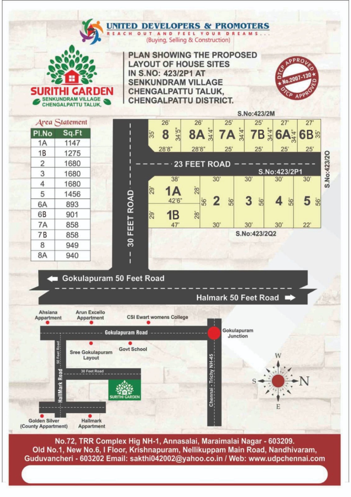 United Garden residential plot layout plan