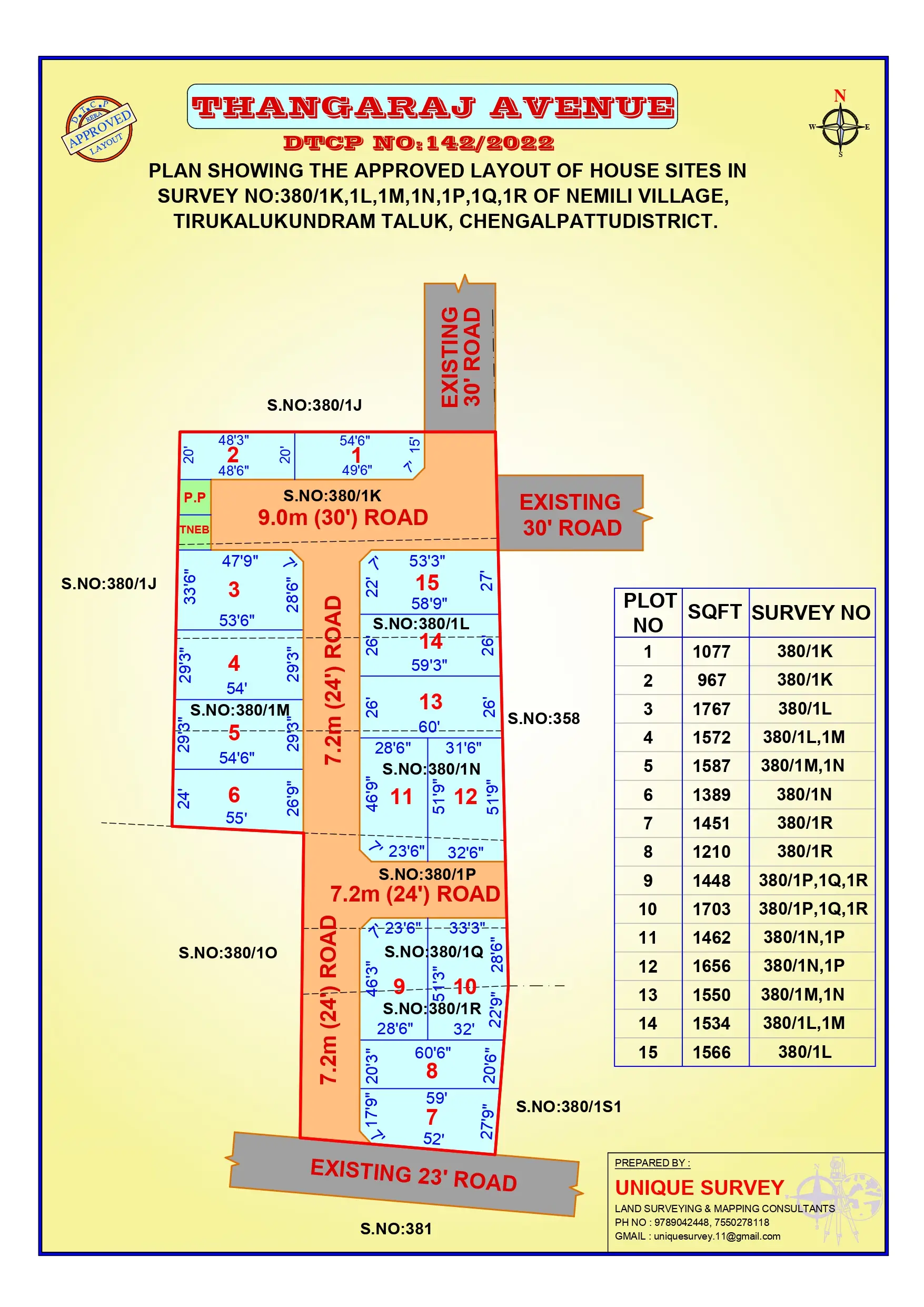 United Garden residential plot layout plan