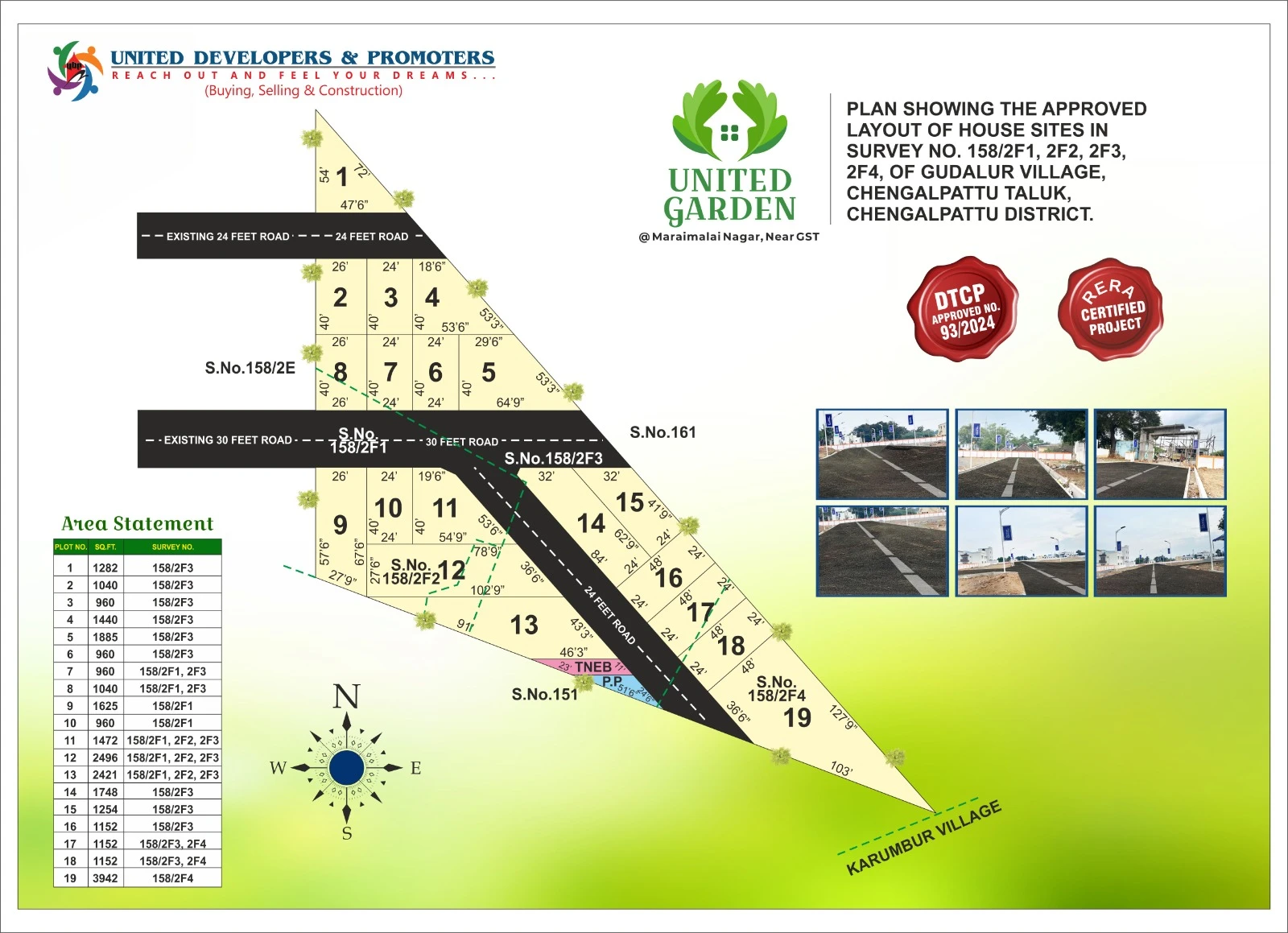 United Garden residential plot layout plan
