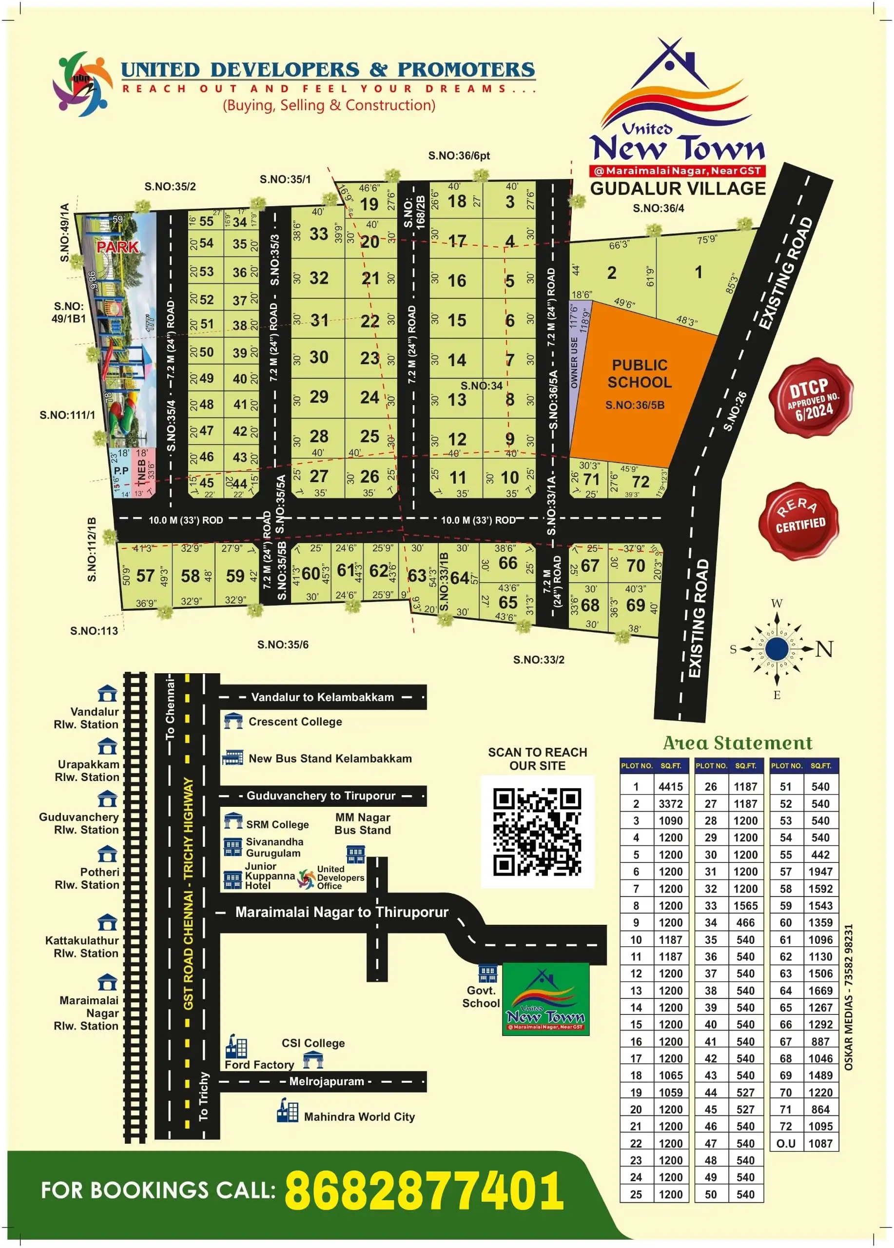 United Garden residential plot layout plan
