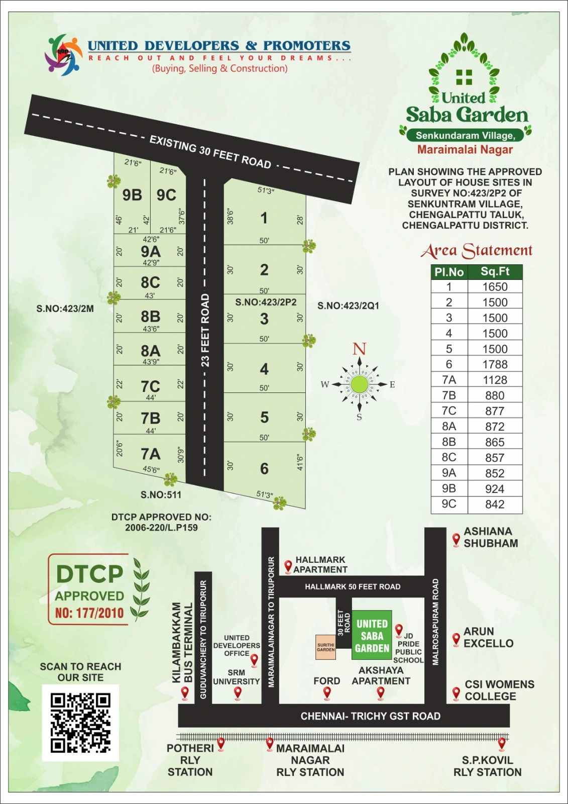 United Garden residential plot layout plan
